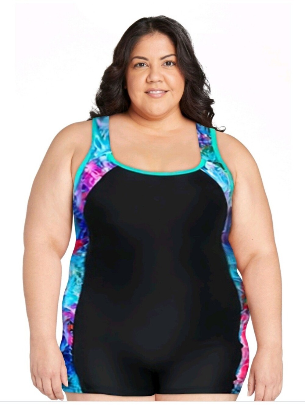 Charmo 3XL One Piece Tummy Control Womens Boyleg Sports Swimwear Racerback